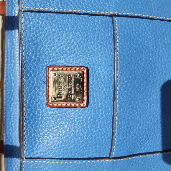 Dooney & Bourke Blue Pebbled Leather Shoulder Bag - Picture 3 of 17